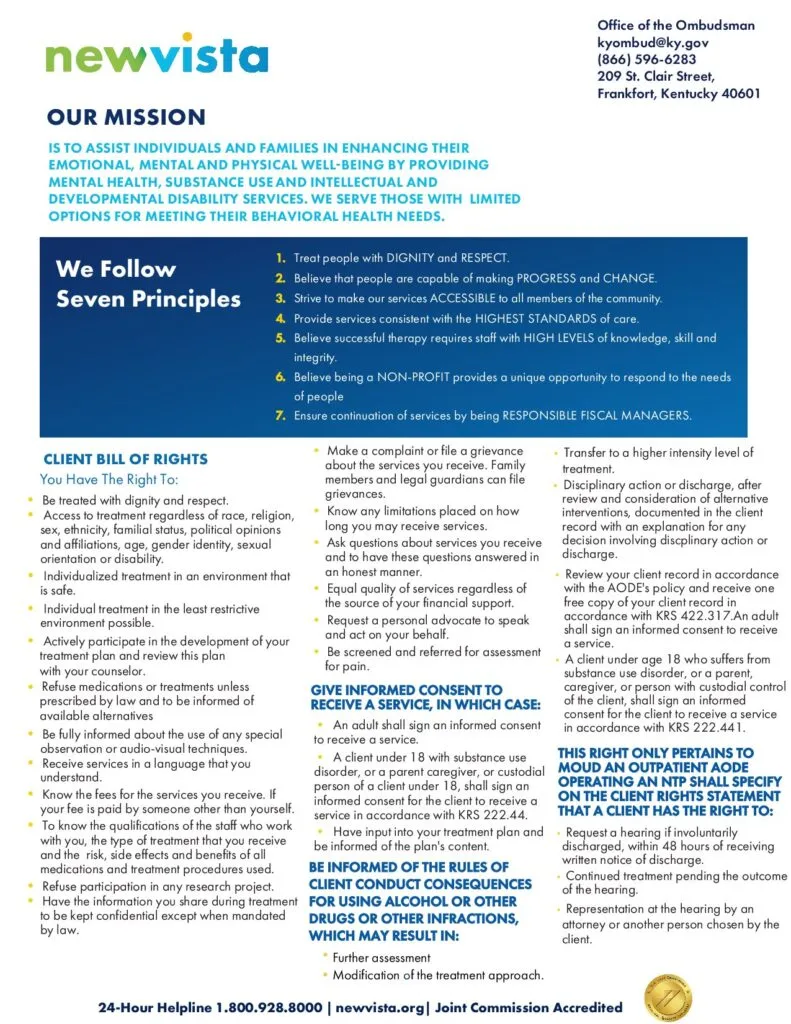 Client Bill of Rights New Vista Mission PDF ENGLISH