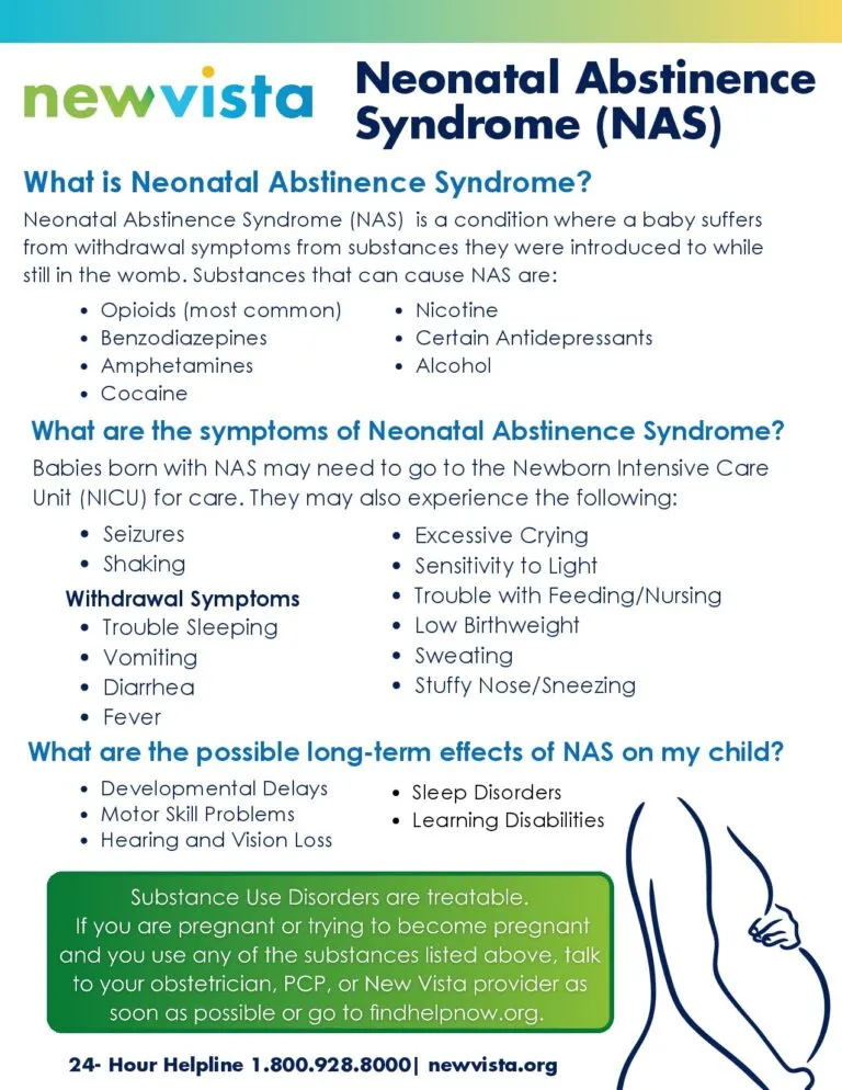 Neonatal Abstinence Syndrome (NAS) What is Neonatal Abstinence Syndrome Neonatal Abstinence Syndrome (NAS) is a condition where a baby suƯers from withdrawal symptoms from substances they were int-2